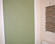 Honeycomb blinds 3 in a bathroom