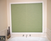 Honeycomb blinds 4 in a bathroom