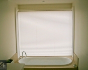 Honeycomb blinds 8 in a bathroom