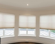 cellular honeycomb blinds 18 in a building