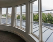 cellular honeycomb blinds 22 in a building